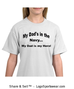 My Dad is Navy T-shirt Design Zoom